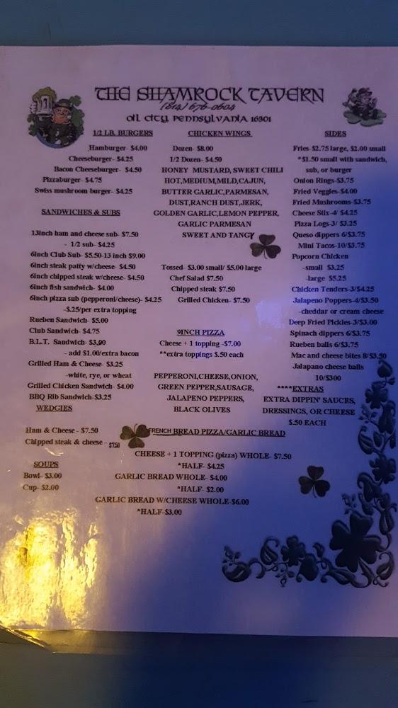 The Shamrock Tavern Menu image 3